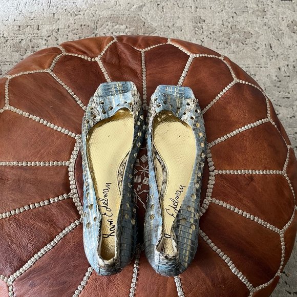 Sam Edelman size 8 square peep toe flat sandals. - Picture 2 of 4